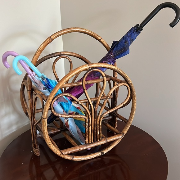 Midcentury Rattan Bamboo Magazine Rack - Picture 8 of 16